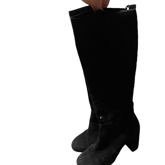 Vince Camuto Signature Black Suede Knee Boots size 7 37 - Picture 5 of 9